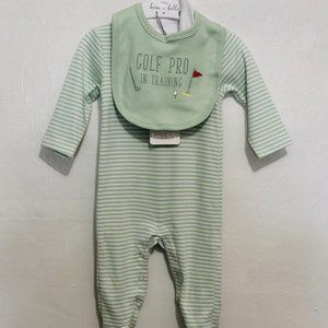 Tres Beau et Belle Onesie Polo & Bib Set '"Golf Pro in Training"